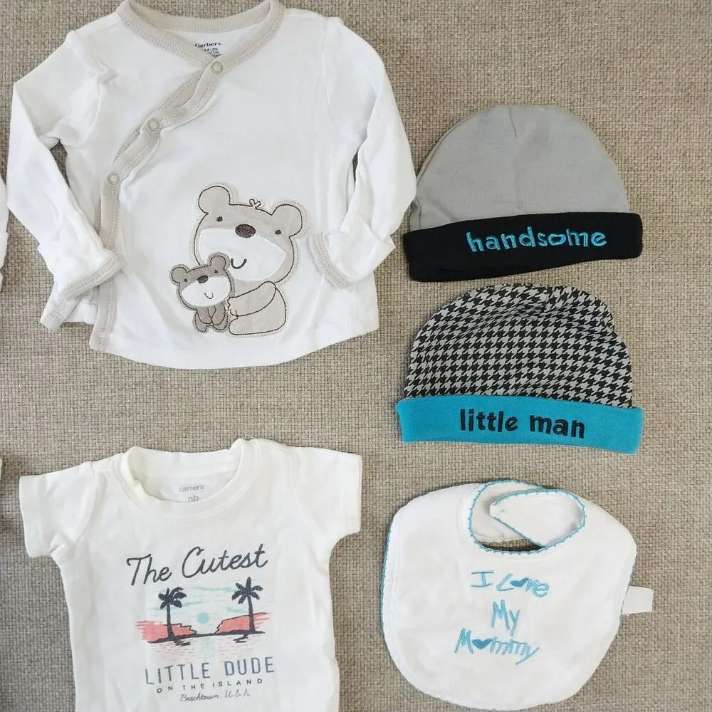 Baby Infant Boy Clothing Bundle Bodysuit Variety Of Colors 24 Pieces Newborn #6